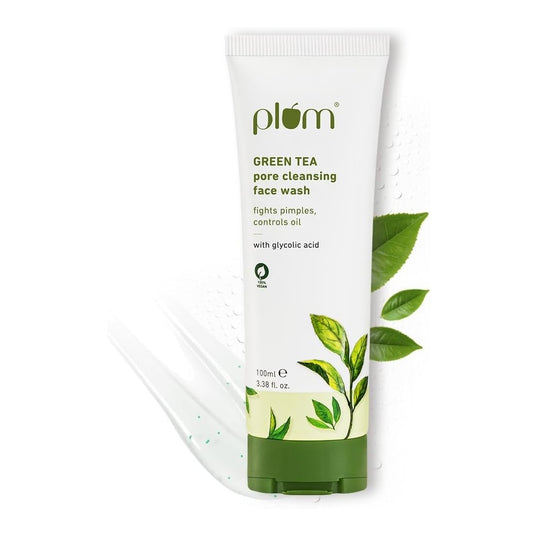 Plum Green Tea Pore Cleansing Face Wash | For Oily and Acne Skin | Clean Dirt Pollution For Clear Skin 100% Vegan | 100ml